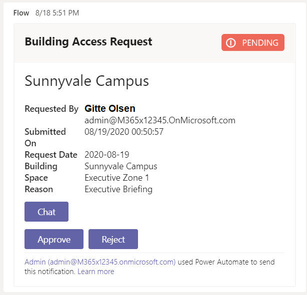 Captura de pantalla da pantalla de solicitude da aplicación Acceso ao edificio.