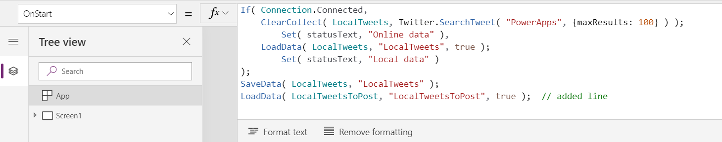 Executar a fórmula para carregar tweets com linha não comentada.